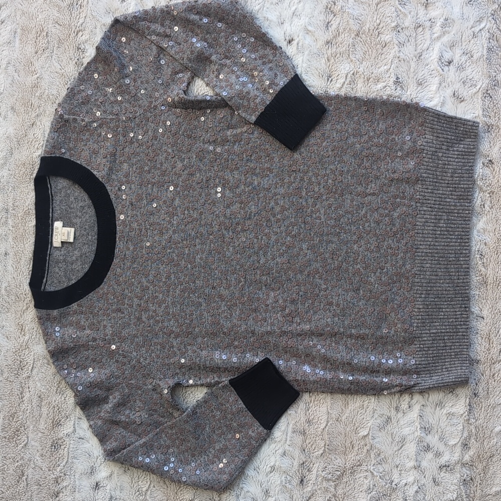 J. Crew Factory Lightweight Scattered Sequin Sweater
